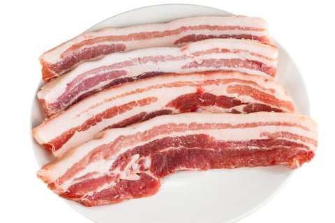 Pork - Belly Rind On Strips 40x7x7mm (5kg Bagged)