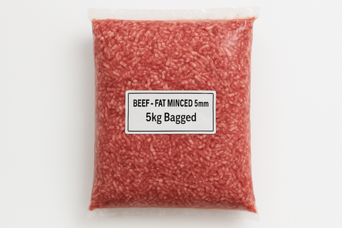 Beef - Fat Minced 5mm  (5kg Bagged)